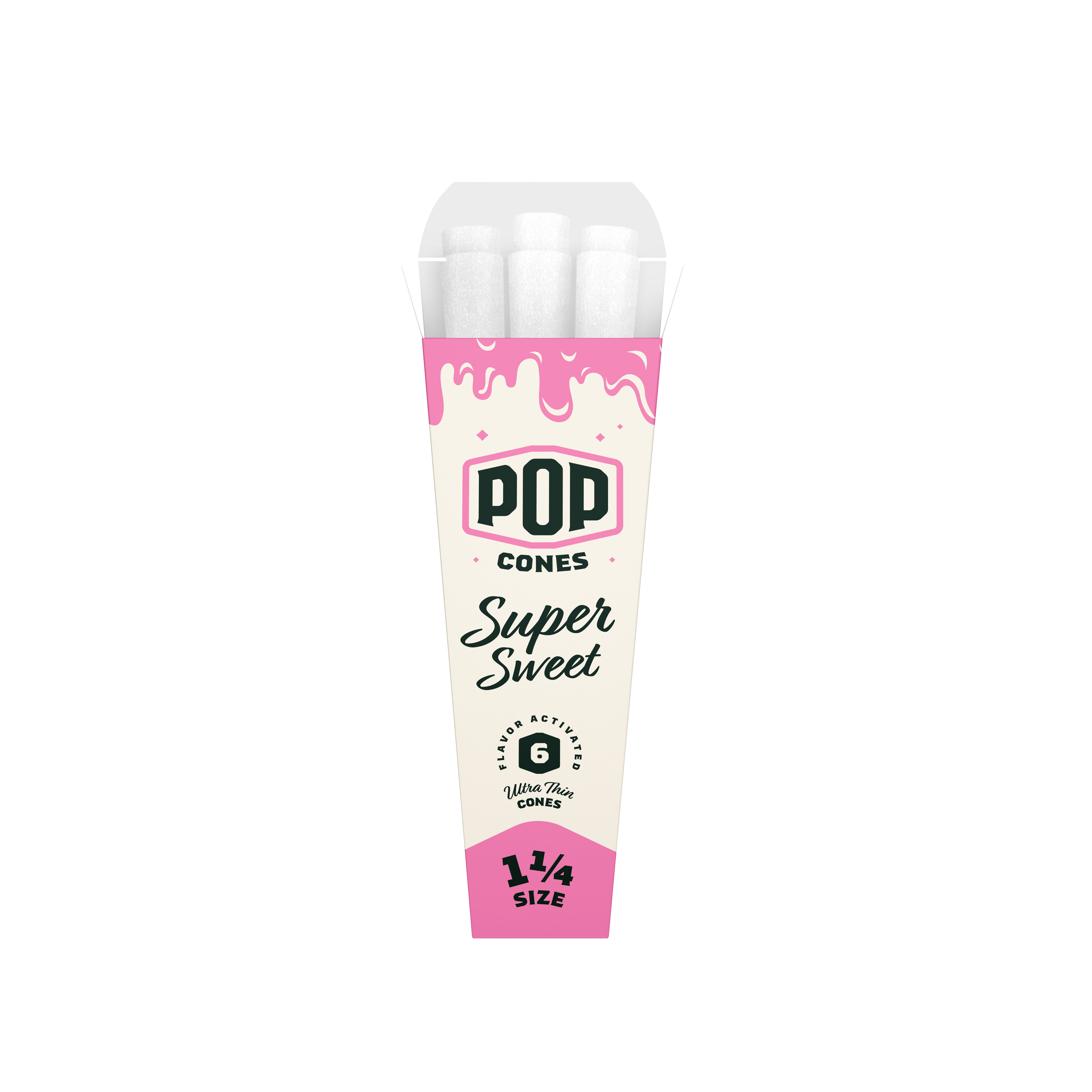 Pop Cones 1 ¼ Size Super-Sweet Display 6x24